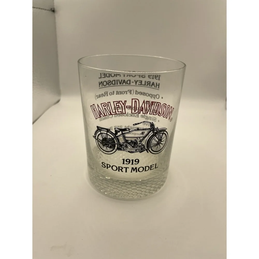 Harley Davidson Collection Cup Glass 1919‎ Sport Model Rocks Whiskey Tumbler